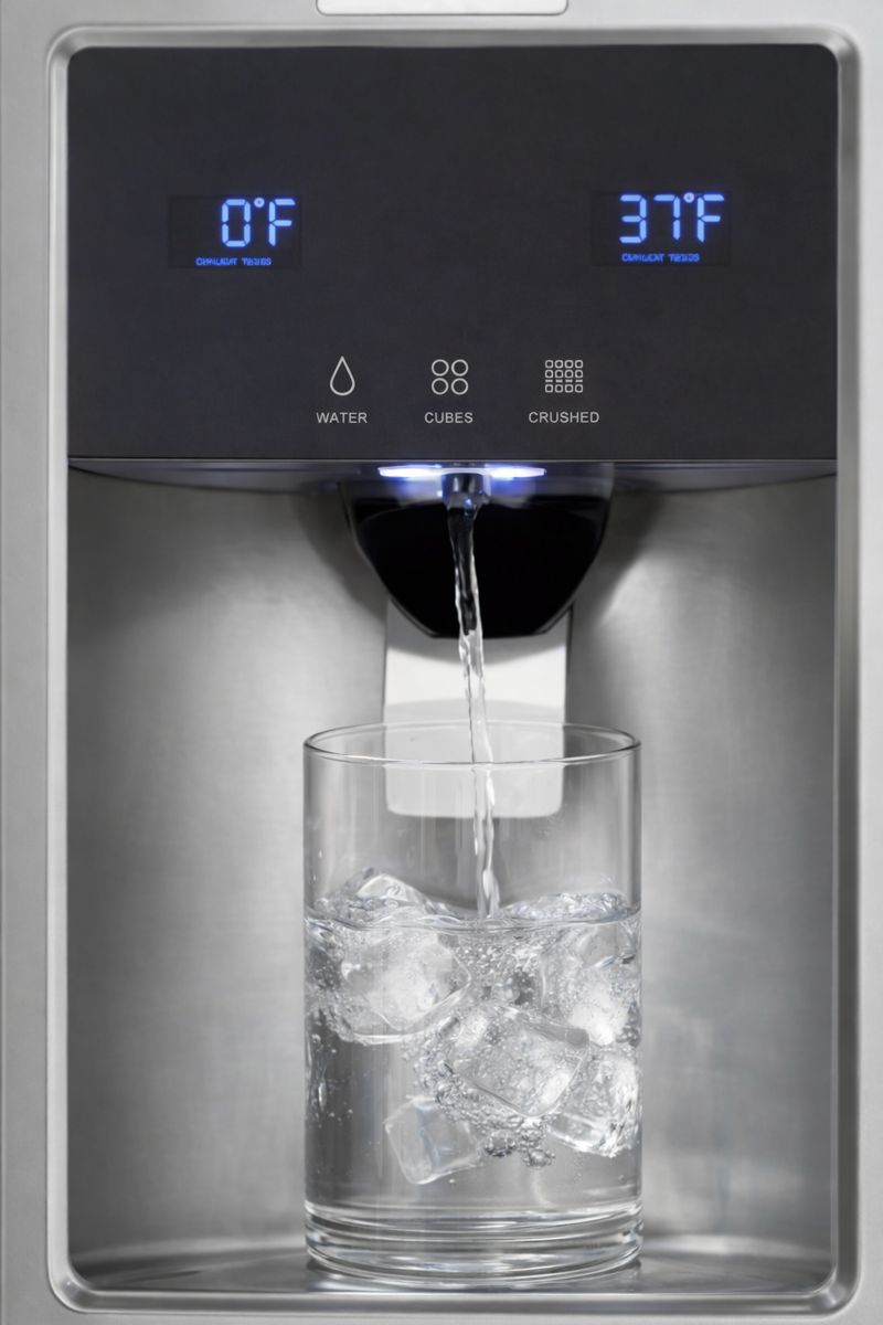 Electrolux EW28BS85KS refrigerator water and ice dispenser with temperature display