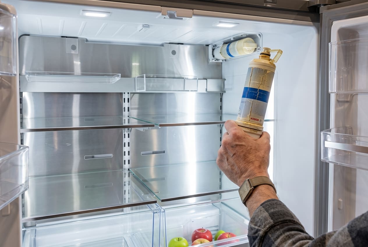 Clogged or overdue water filter that can restrict ice maker fill 